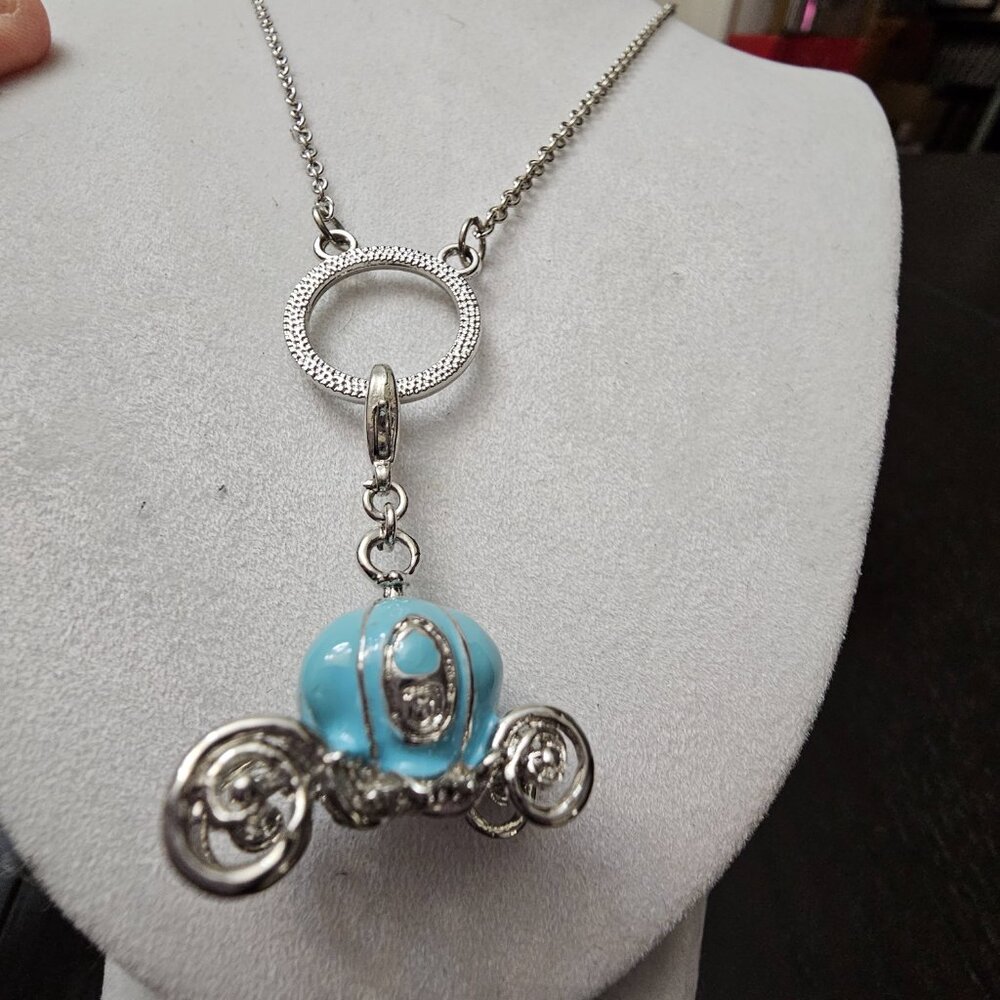 Disney Cinderella Carriage Necklace Rare! Unique Find! - Picture 2 of 4